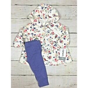 Baby Girls 2 Piece Pant Set 3 months purple Floral pants top Carter's